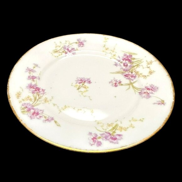 Antique Theodore Haviland Limoges France Antique Pink Floral 6.5" Plates c1903 - Picture 1 of 15